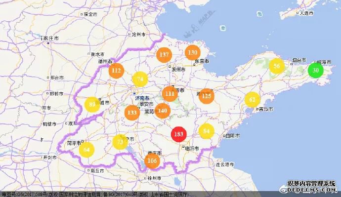 山东省环境空气质量形势预报（2018年10月13...