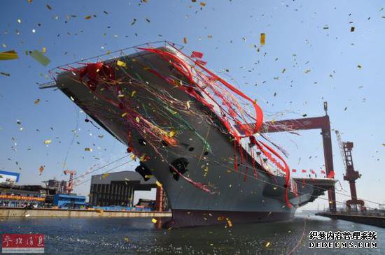 美媒称中国第3艘航母将用电磁弹射 已在上海建造